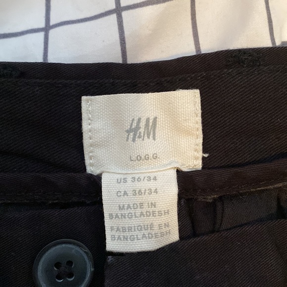 H&M L.O.G.G slim fit Chino Pants size 36/34 - Picture 3 of 6